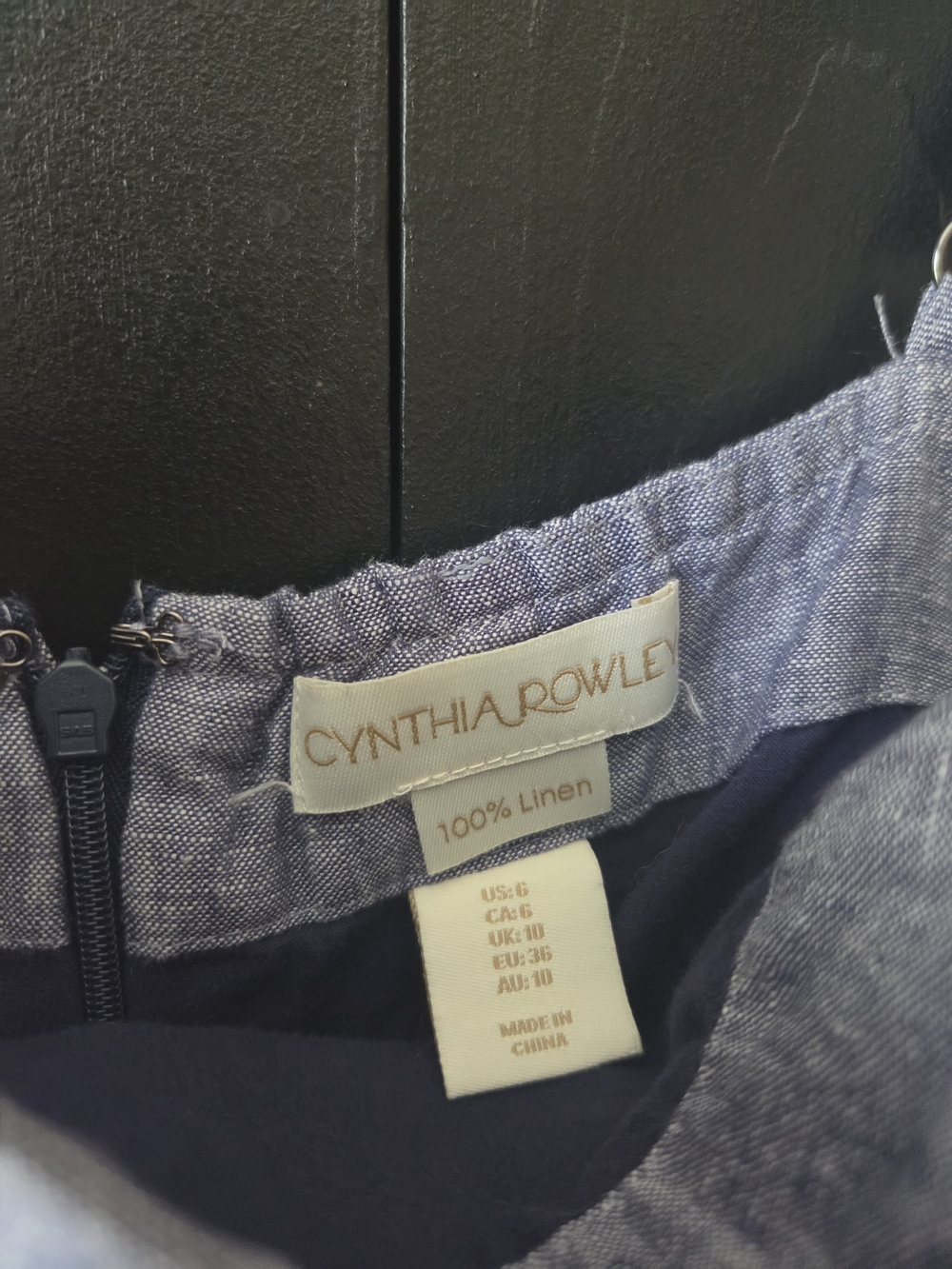 Cynthia Rowley Women's Blue Linen Spaghetti-Strap Romper ~ Size 6 - Picture 2 of 10